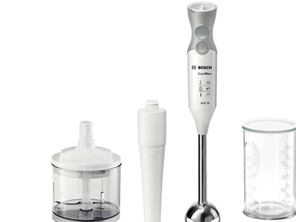 Bosch ErgoMixx MSM66155 - Håndmikser - 600 W - hvit/grå