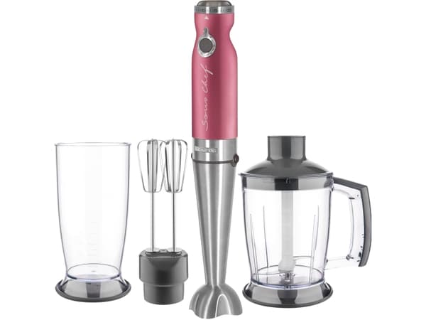 Sencor SHB 5604RD, Stavmixer, 0,8 l, Pulsfunktion, 1,2 m, 1200 W, Röd, Rostfritt stål