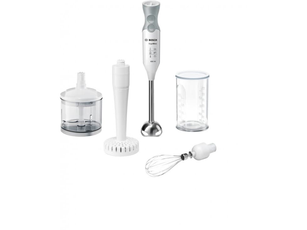 Bosch ErgoMixx MSM66155 - Handmixer - 600 W - vit / grå