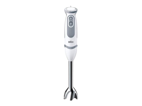 Braun MultiQuick 5 MQ5245WH, Upotettava sekoitin, 1,25 L, Jäänmurskaus, 1000 W, Harmaa, Valkoinen