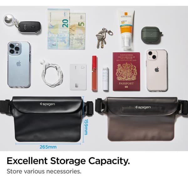 Spigen 2-Pack Universal Vattentät Midjeväska A620 - Svart