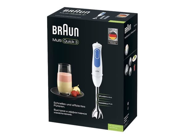 Braun MQ 3000 Smoothie, Upotettava sekoitin, 0,6 L, 700 W, Sininen, Valkoinen