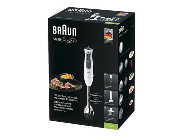 Braun Multiquick 3 MQ 3137 Sauce+ - Sauvasekoitin - 750 W - valkoinen/harmaa
