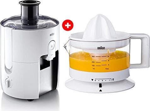 Braun SJ3100, Fruktpress, Svart, Vit, Steg, 1,25 L, 5,5 cm, 0,75 ml