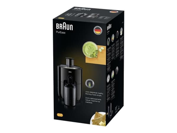 Braun SJ 3100, Juicecentrifug, Svart, Trappstege, 1,25 l, 5,5 cm, 0,75 ml