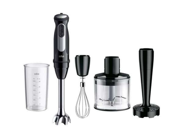 Braun MultiQuick 5 Pro, Stav Mikser, 0,6 l, 1,2 m, 1000 W, Sort, Sølv