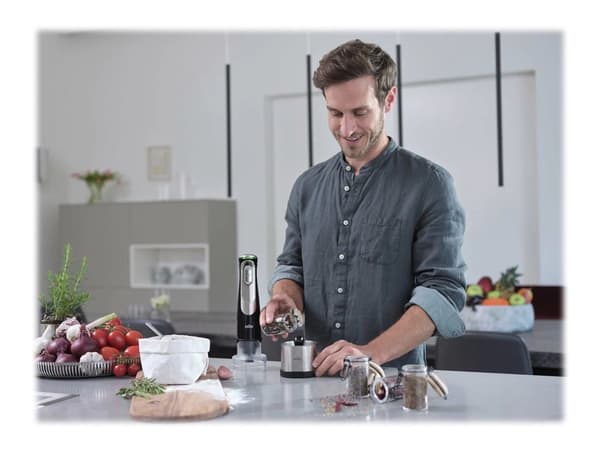 Braun MultiQuick 9 MQ9138XI, Stavmixer, 0,6 l, Iskrossning, 1,2 m, 1200 W, Svart, Rostfritt stål