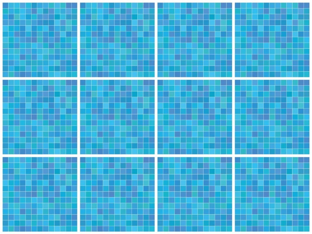 Blå Mosaik 24 st Självhäftande kakeldekor