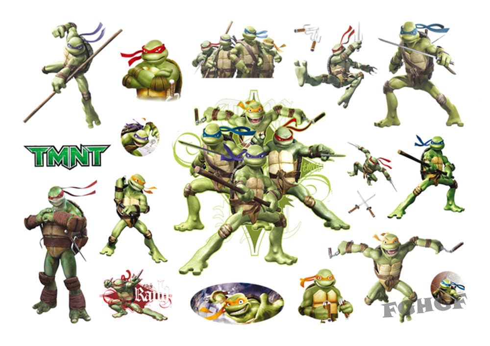 15 st BØRN tatoveringer NINJA TURTLES tatovering Tattoo