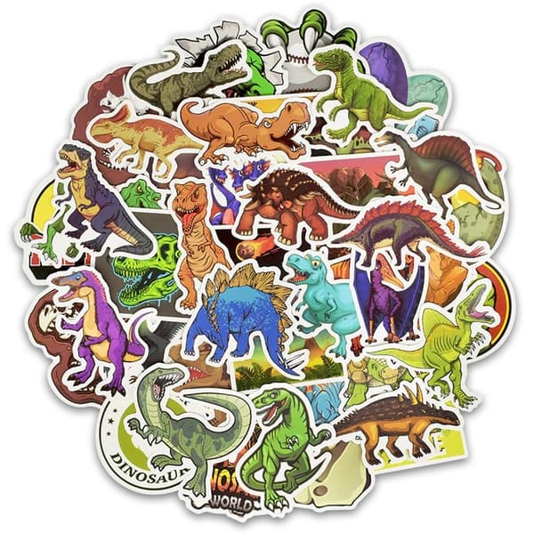 Klistermärken, 50 pack - Dinosaurier