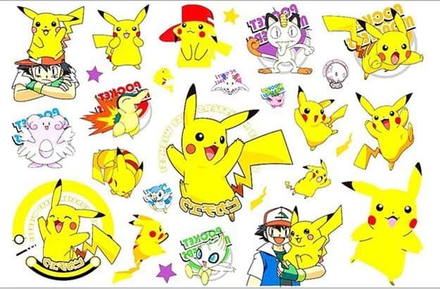 20 st BØRN tatoveringer POKÉMON tatovering Tattoo