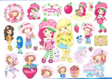 20 st BØRN tatoveringer STRAWBERRY SHORTCAKE tatovering Tattoo