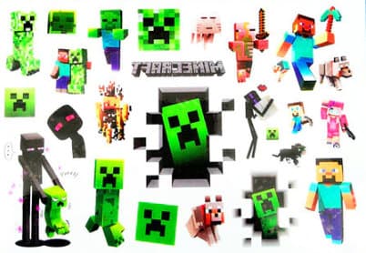 20 st BØRN tatoveringer MINECRAFT tatovering Tattoo