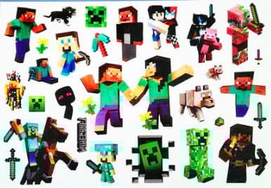 20 st BØRN tatoveringer MINECRAFT tatovering Tattoo