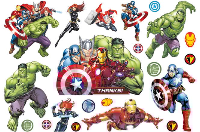 10 st BØRN tatoveringer AVENGERS tatovering Tattoo
