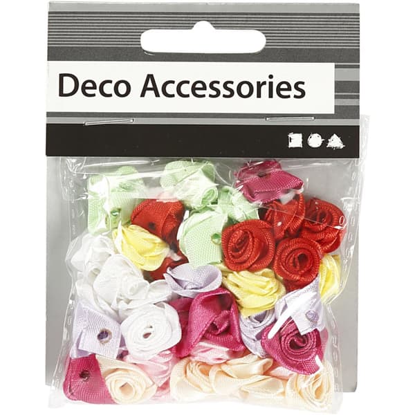Rosor Satin Mix dia 14-18 mm 50 st