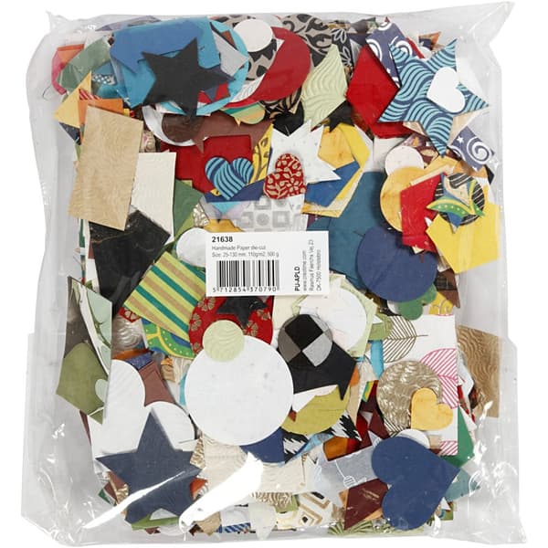Utskurna Figurer av Handgjort Papper - 25-130 mm - 500g
