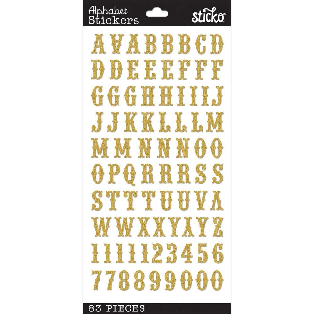 Alfabet Stickers Sticko - Carnival Gold Small