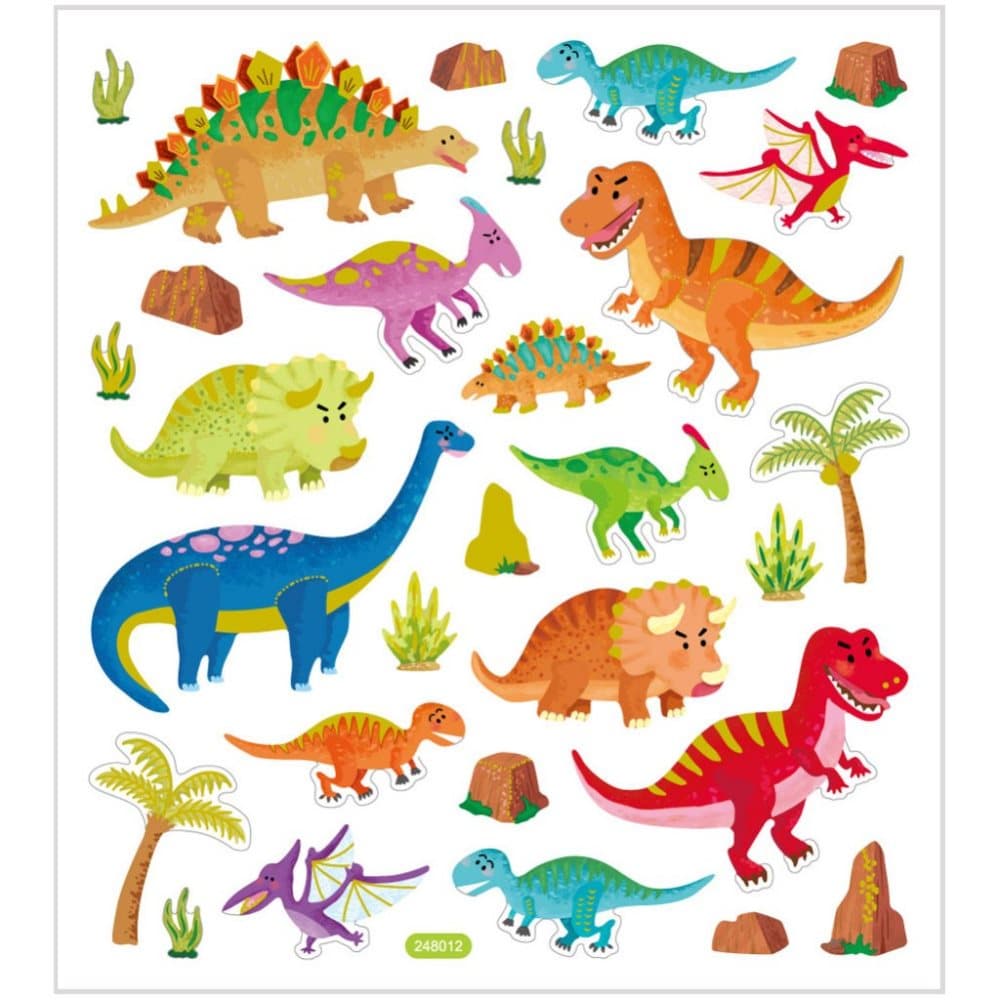 Stickers - 15x16,5 cm - 29 st - Dinosaurie