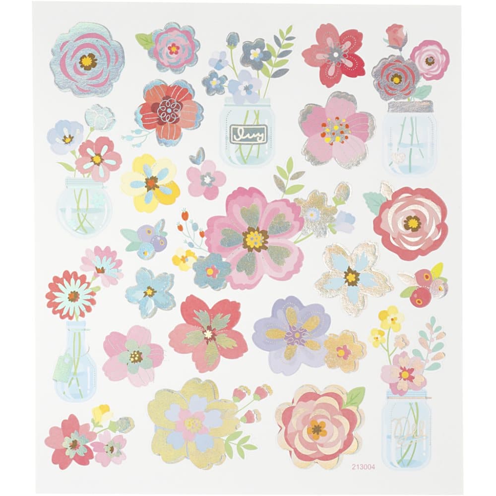 Stickers - 15 x 16,5 cm - Vårblommor