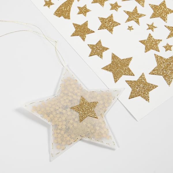 Glitterstickers - Hjärtan och Stjärnor - 16 ark