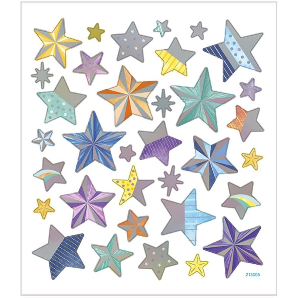 Stickers - 15x16,5 cm - 33 st - Stjärnor