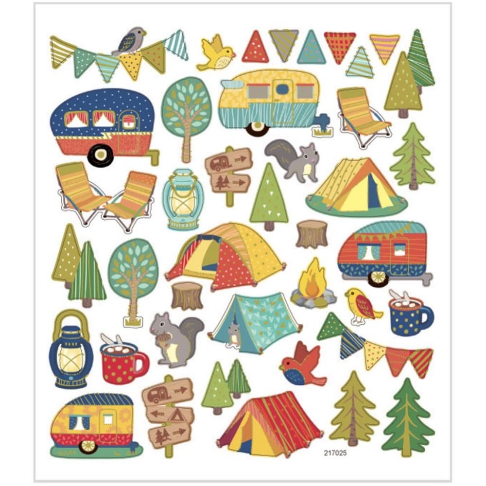 Stickers - 15x16,5 cm - ca 40 st - Campingtur