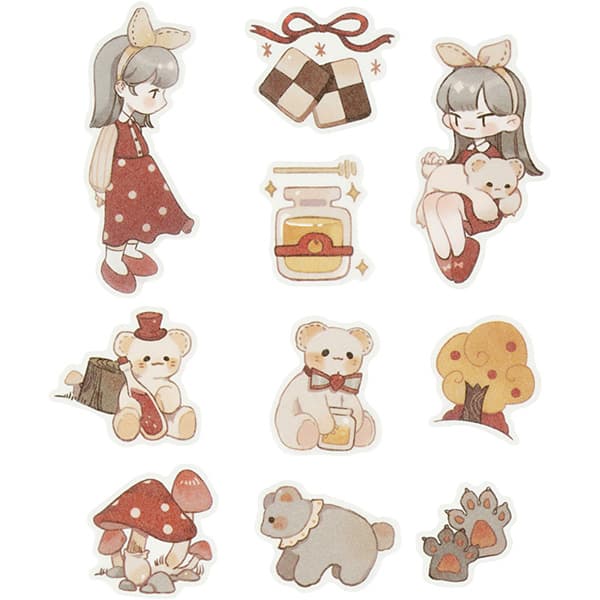 Washi stickers - Nallebjörn - 30 st