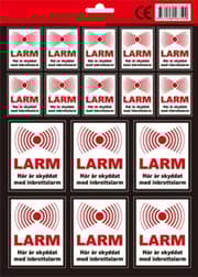 Stickers Larmdekal klister larm inbrottslarm