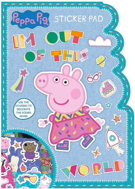 Peppa pig kreativ bok 5 fargescener og 32 klistremerker