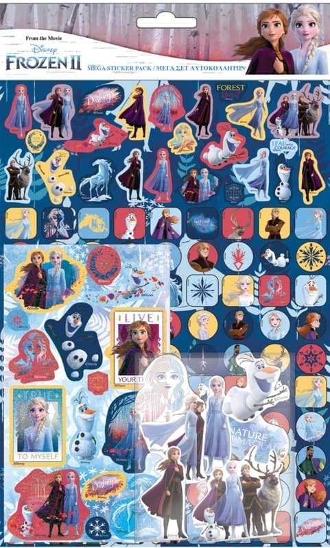 Frozen II mega sticker 150+ tarraa frost elsa anna