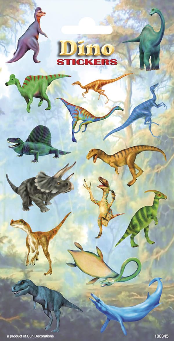 Dinosaurer 15 stk klistremerker klistremerke dino