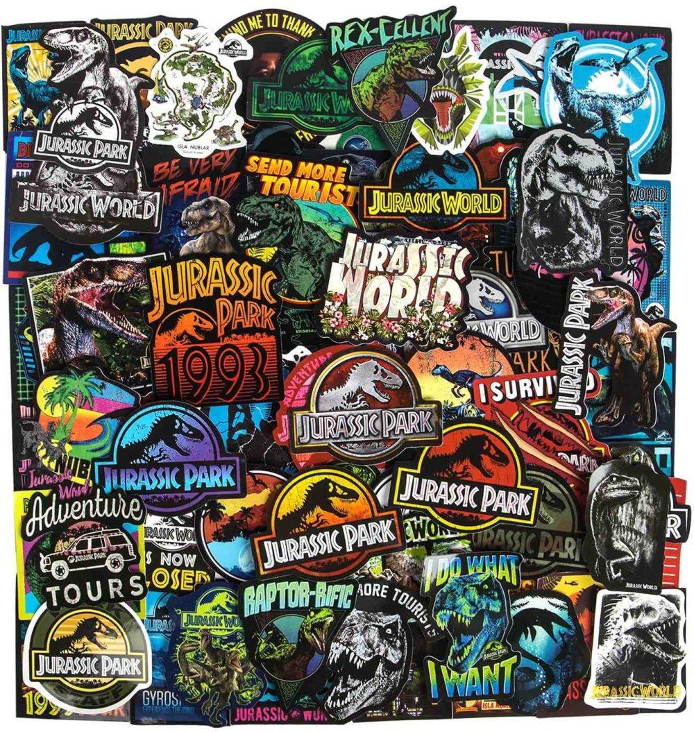 75st Dinosaur Jurassic World/Park Gadget klistermærker Sæt Vinyl-stickers Genanvendelig