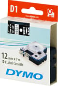 Miniatyrbild 1 av 2: D1, marking tape, 12mm, white text on black tape, 7m - 45021