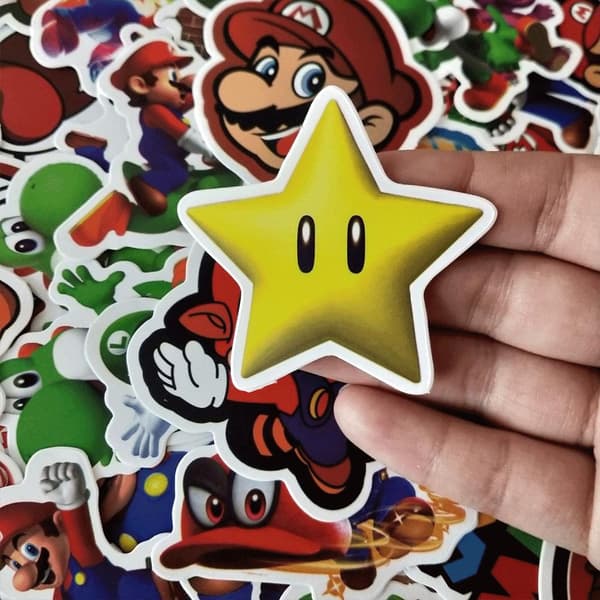 50x Klistermärken och Dekaler - Super Mario