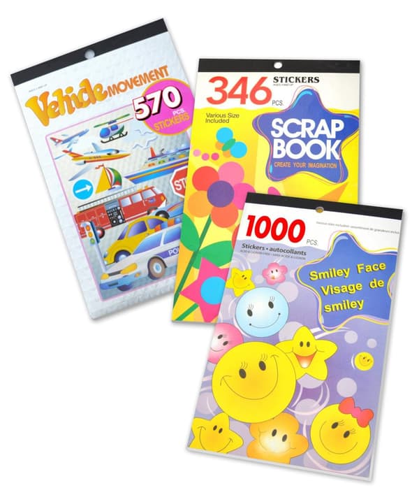 Stickers sorterade motiv 1900st