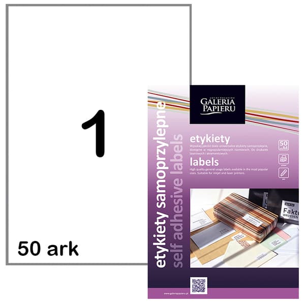 Etiketter UNI A4 - 297x210 mm - 50 st