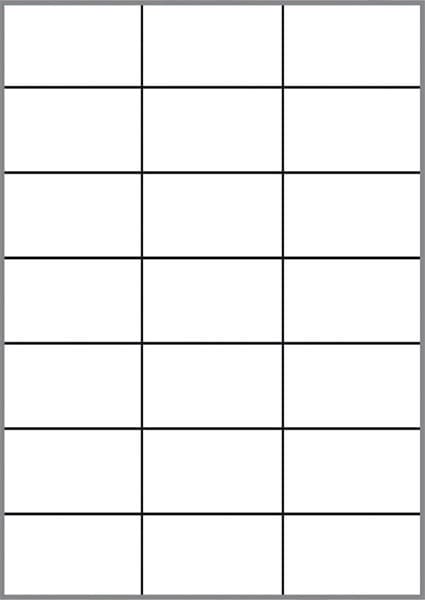 Etiketter UNI 21 - 42,4x70 mm - 1050 st