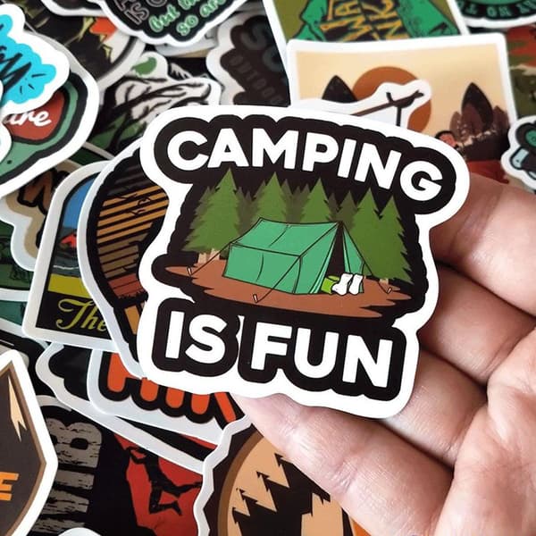 50x Klistermærker og Dekaler - Camping - Nr. 2