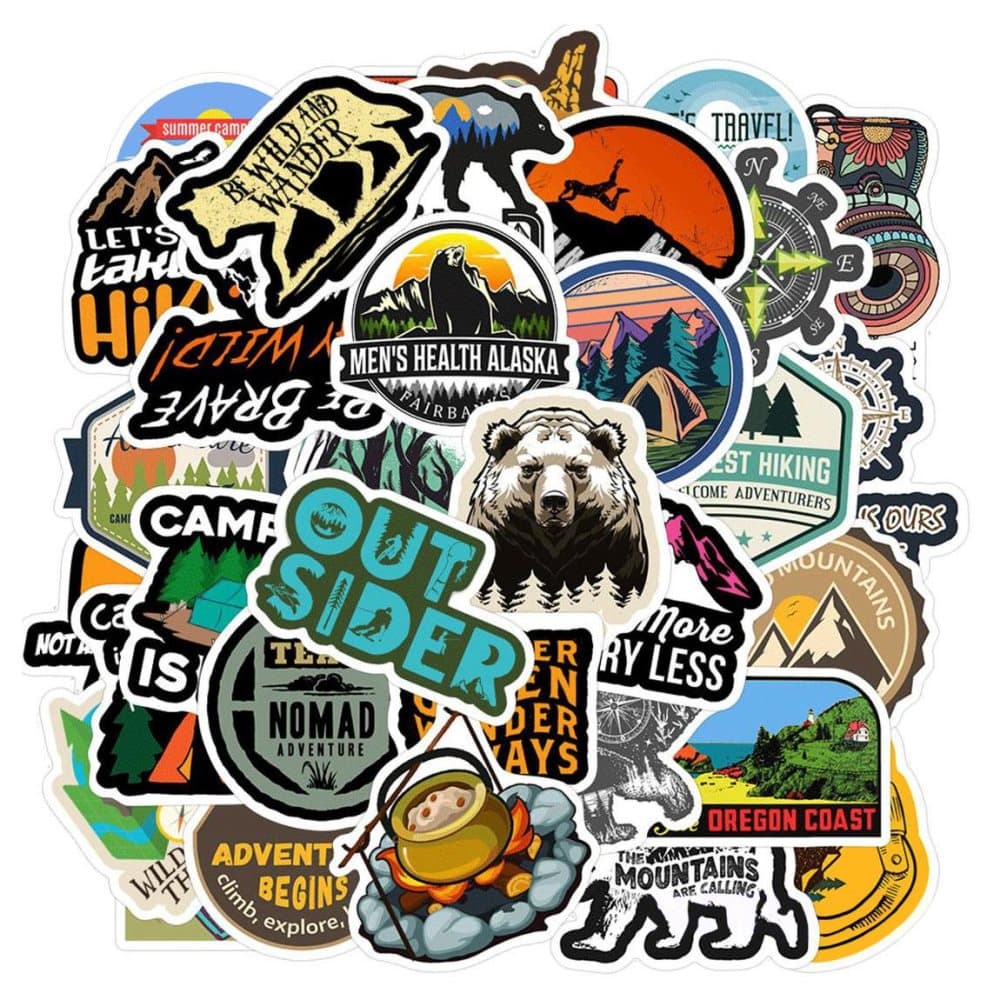 50x Klistermärken och Dekaler - Camping - Nr. 2