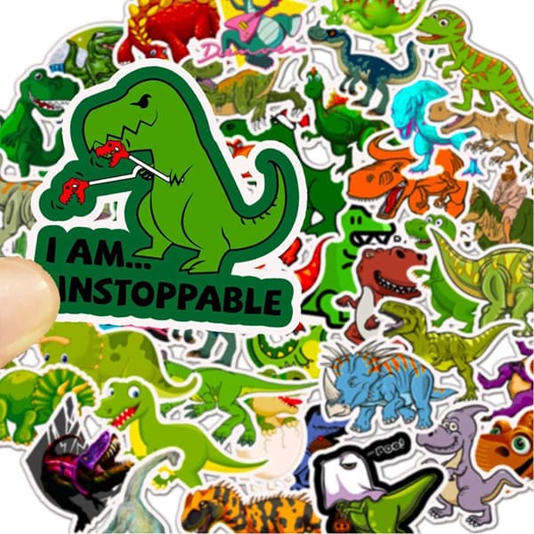 50x Klistermærker og Dekaler - Dinosaurer