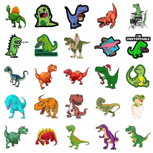 50x Klistermærker og Dekaler - Dinosaurer