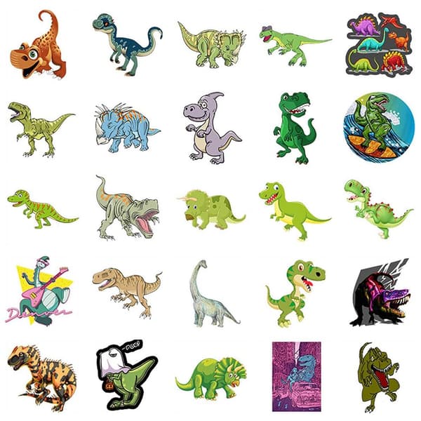 50x Klistermærker og Dekaler - Dinosaurer