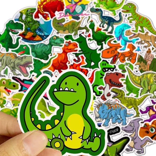 50x Klistermærker og Dekaler - Dinosaurer
