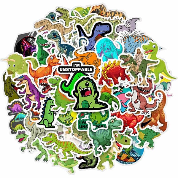 50x Klistermærker og Dekaler - Dinosaurer