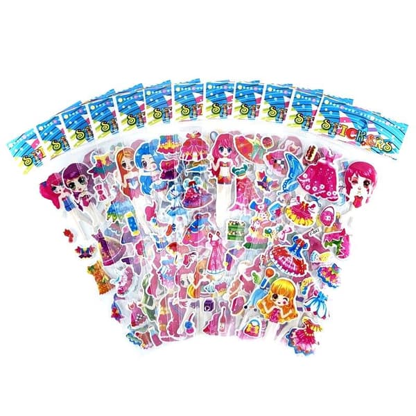 12 ark med klistremerker - Dress up - Barbie-dukker