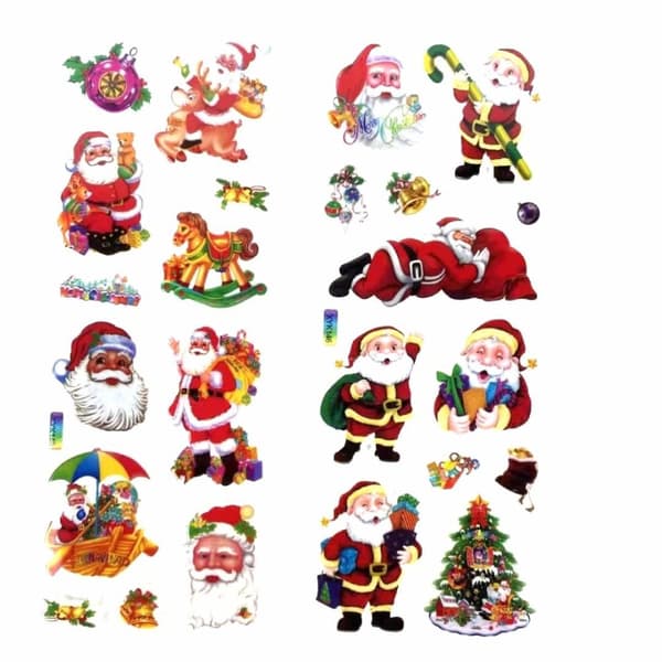 12 ark med klistremerker - julemotiv - juledesign