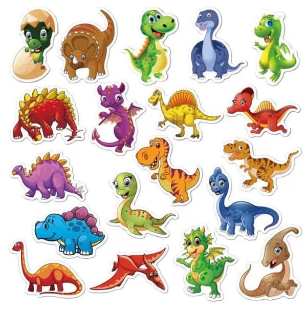 50 klistermærker klistermærker - Dyremotiv - Tegneserie - Dinosaur