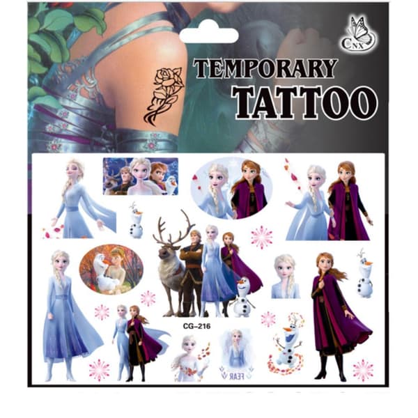 Pakastetut tatuoinnit - 15kpl - Lasten tatuoinnit - Elsa, Anna, Frost CG-216