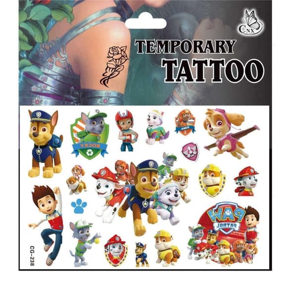 Paw partio tatuoinnit - 17kpl - Lasten tatuoinnit